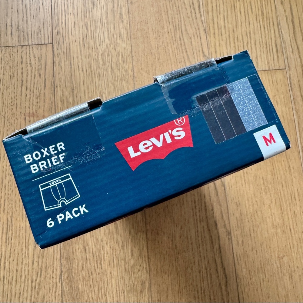 Levi’s 6 Pack Premium Cotton Stretch Boxer Briefs, NWT Size M - Picture 3 of 6